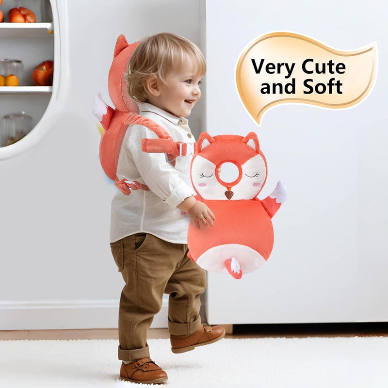 NICE CHOICE Baby Head Back Protector Backpack Toddler Safety Protector Cushion Pad Soft, Adjustable and Lightweight Design for Safe Walking and Crawling Toddlers Girls and Boys(Fox) - Image 4